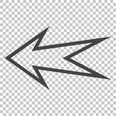 Ok sol vektör simgesi