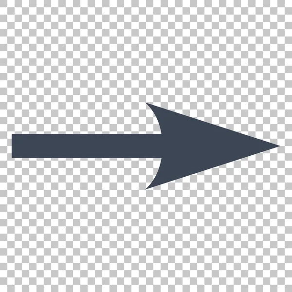 鋭い矢印右側のベクトル アイコン — ストックベクタ