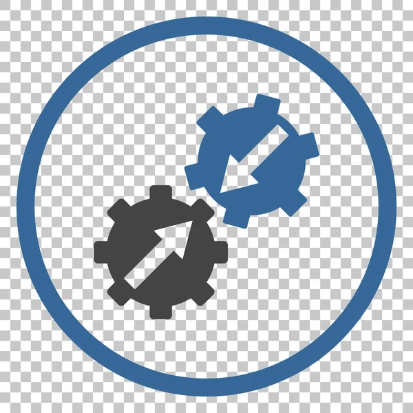 Icono de vectores de integración de engranajes — Archivo Imágenes Vectoriales