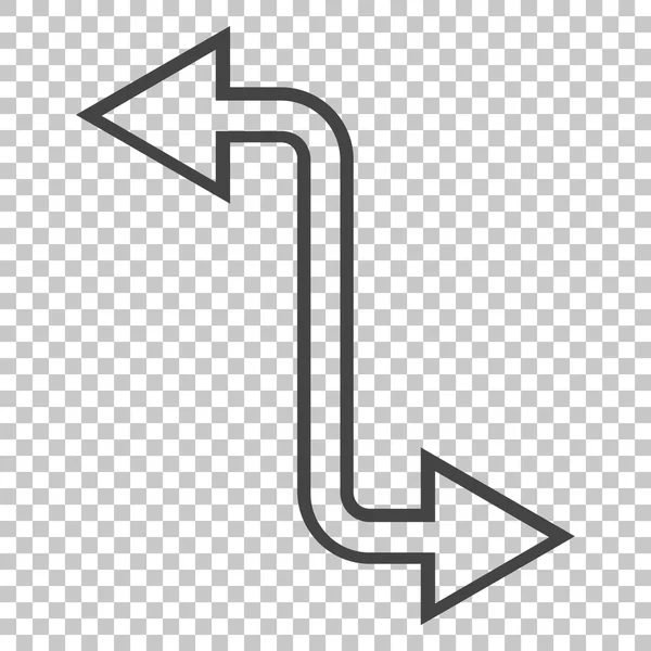 Icône vectorielle courbe Exchange Arrow — Image vectorielle