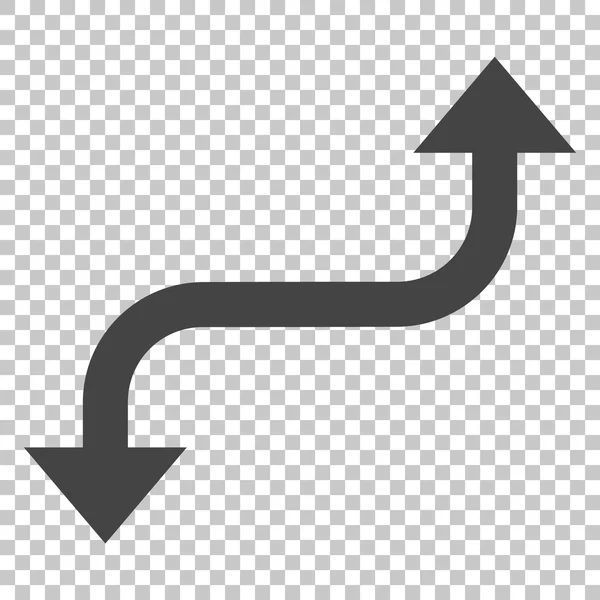 Icono de vector de flecha curva opuesta — Vector de stock