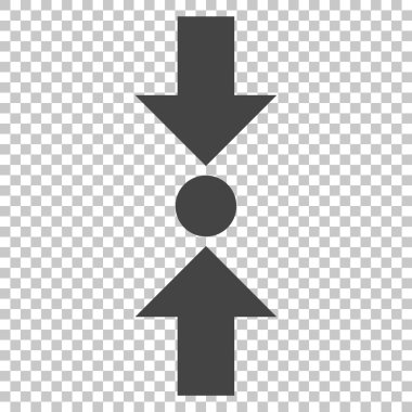 Basınç dikey vektör simgesi