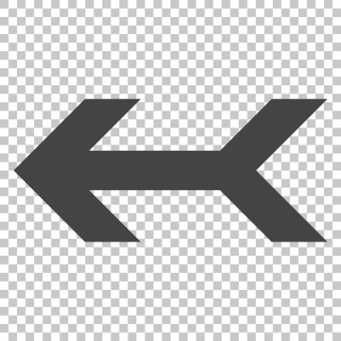 Ok sol vektör simgesi