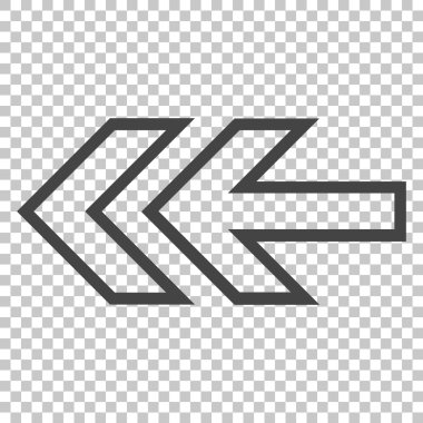 Yön sol vektör simgesi