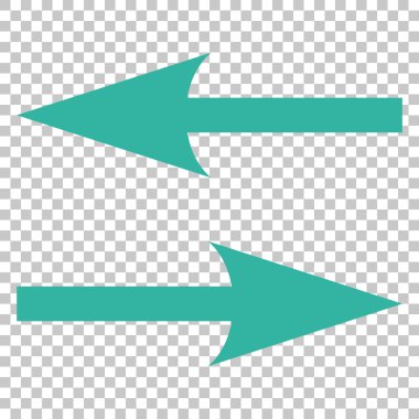 Yatay Exchange okları vektör simgesi