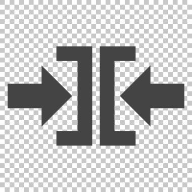 Basın yatay yöndeki vektör simgesi