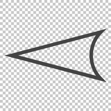 Ok ucu sol vektör simgesi