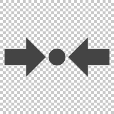 Basınç yatay vektör simgesi