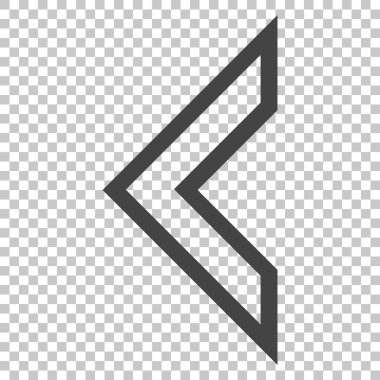 Ok ucu sol vektör simgesi