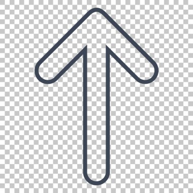 Vektör simge yukarı yönlü ok