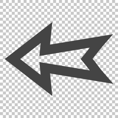 Ok sol vektör simgesi