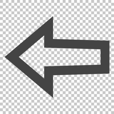 Ok sol vektör simgesi