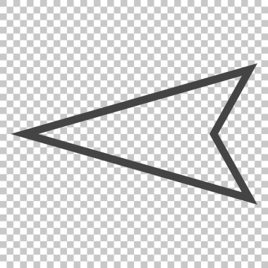 İşaretçi sol vektör simgesi