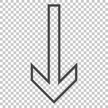 ok aşağı vektör simgesi