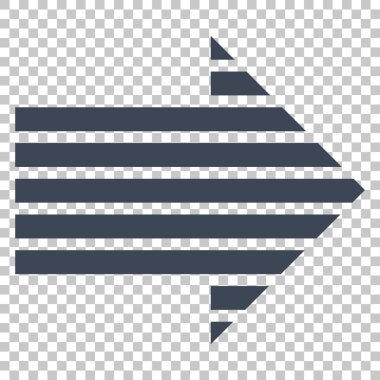 Şerit ok doğru vektör simgesi