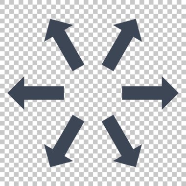 Radyal okları vektör simgesi