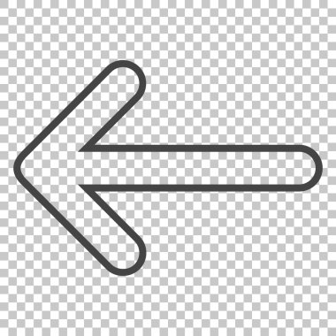 Vektör simge sol yönlü ok