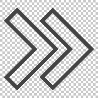 Üst karakter doğru vektör simgesi