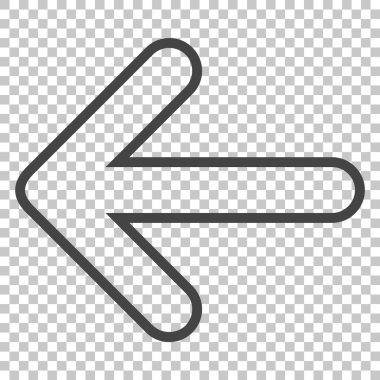 Vektör simge sol yönlü ok