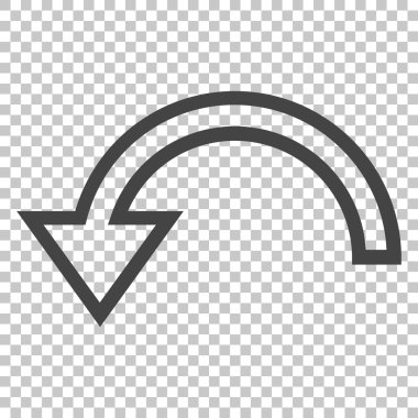 Döndürme sol vektör simgesi