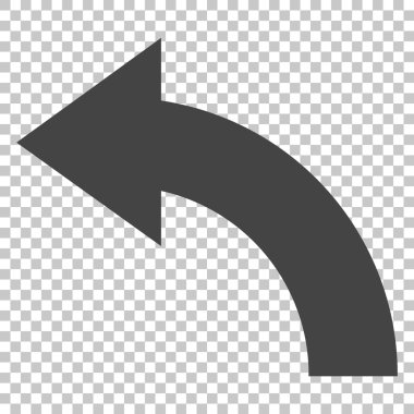 Döndürme sol vektör simgesi