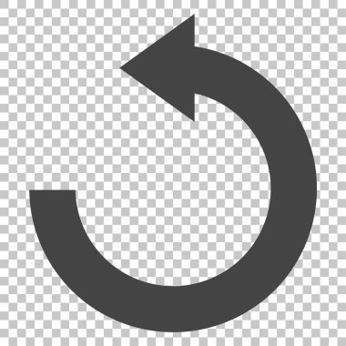 Döndürme sol vektör simgesi