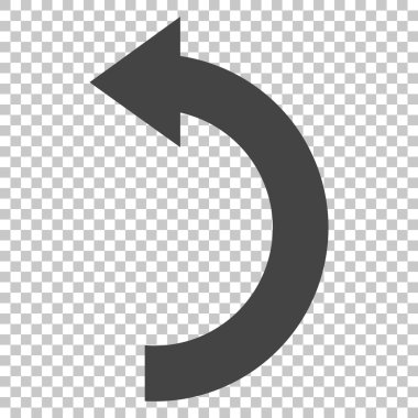 Döndürme sol vektör simgesi