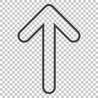 Vektör simge yukarı yönlü ok