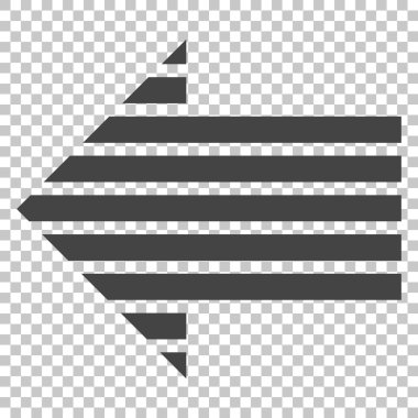 Şerit ok sol vektör simgesi