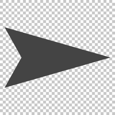 Ok ucu doğru vektör simgesi