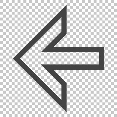 Ok sol vektör simgesi