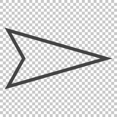 İşaretçi doğru vektör simgesi