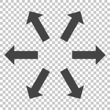 Radyal okları vektör simgesi