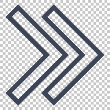 Üst karakter doğru vektör simgesi