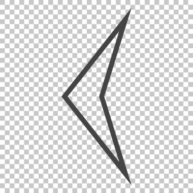 Ok ucu sol vektör simgesi