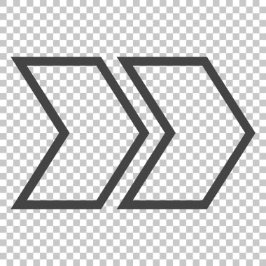 Üst karakter doğru vektör simgesi