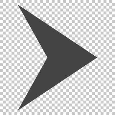 Ok ucu doğru vektör simgesi