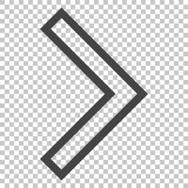 Ok ucu doğru vektör simgesi