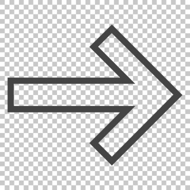 ok sağ vektör simgesi