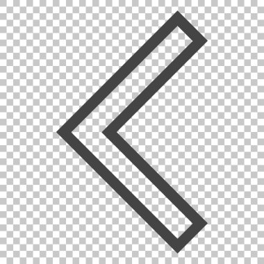 Ok ucu sol vektör simgesi