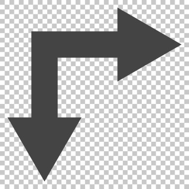 Şu vektör simgesi aşağı çatallanma ok