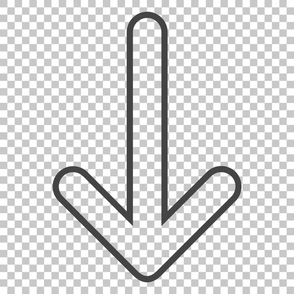 Flecha redondeada abajo Vector icono — Archivo Imágenes Vectoriales