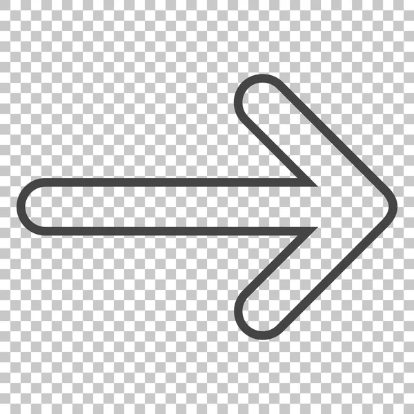 Flecha redondeada derecha Vector icono — Vector de stock