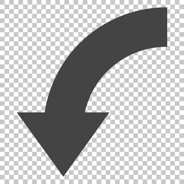Rotate Down Vector Icon — Stock Vector