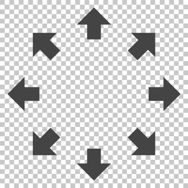 放射状の矢印ベクトル アイコン — ストックベクタ