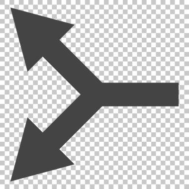 Bifurkasyon ok sol vektör simgesi