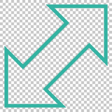 Exchange çapraz vektör simgesi