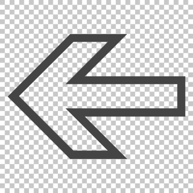 Ok sol vektör simgesi