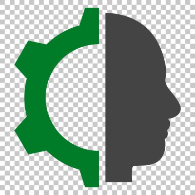 Cyborg dişli vektör simgesi