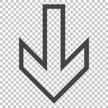 ok aşağı vektör simgesi